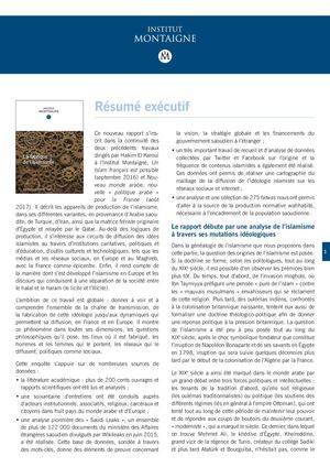 Résumé éXécutif La Fabrique De L'islamisme