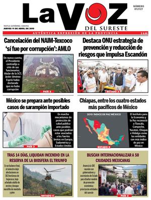 Diario la Voz del Sureste 11/04/2019
