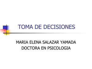 Toma De Decisiones
