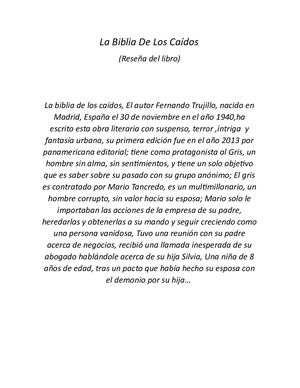 La Biblia De Los Caídos