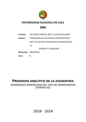 Programa Analítico de Abordaje Pedagógico-Curricular Contextualizado e Inclusivo