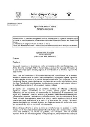 Aproximación Al Quijote