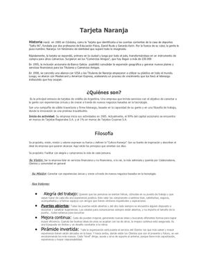 Tarjeta Naranja Franco Y Nacho