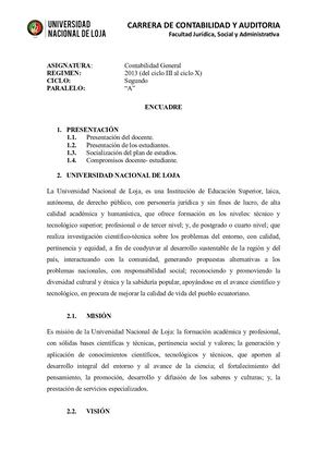 Encuadre Contabilidad General 2019