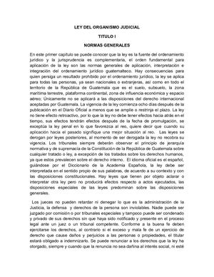 Ley Del Organismo Judicial