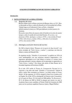Analisis E Interpretacion De Textos Narrativos