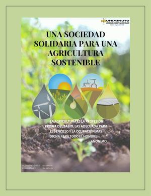 Una Sociedad Solidaria Para Una Agricultura Sostenible