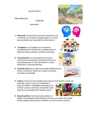 Vocabulario #1 de Opinión Pública