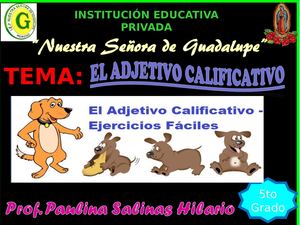 Adjetivo Calificativo