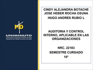 Cartilla De Auditoria Y Control Interno Parte N° 1