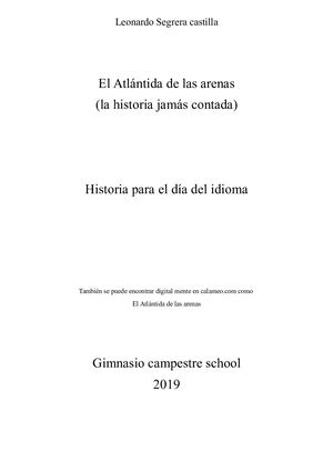 La Leyenda Del Atlántida De Las Arenas