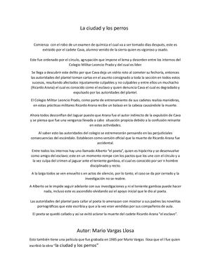 La Ciudad Y Los Perros