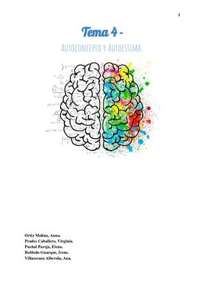 Tema 4 - Autoconcepto Y Autoestima