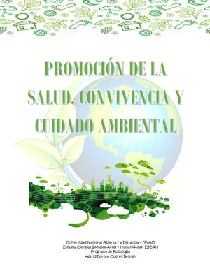 PROMOCIÓN DE LA SALUD, CONVIVENCIA Y CUIDADO AMBIENTAL
