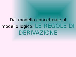 Le Regole Di Derivazione