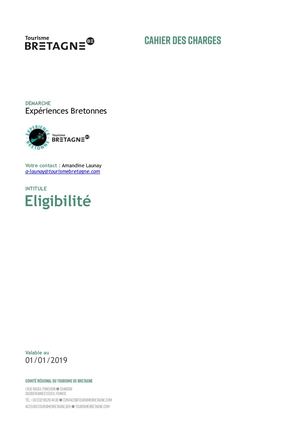 Cahier des charges expérience bretonne