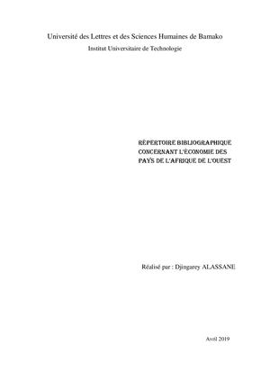 Repertoire Bibliographique Iut2019