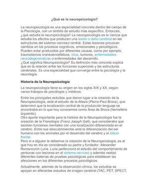 Neuropsicología