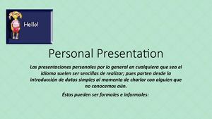 Personal Presentation