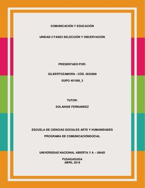 Experiencia Educomunicativa Gilberto Zamora