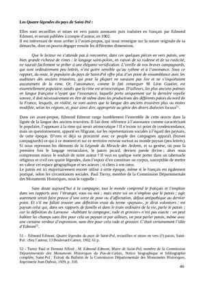 6 Quatre Légendes  d'Edmond Edmont