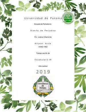 Vocabulario 1 de Diseño Periodico