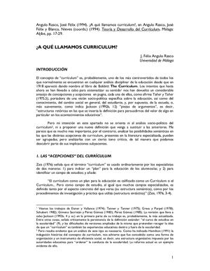 A Qué Llamamos Curriculum Angulo