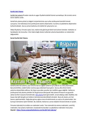 Kurfalı Halı Yıkama