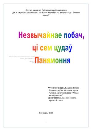 Незвычайнае побач, ці сем цудаў Панямоння