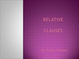 Relative Clauses 2nd Eso