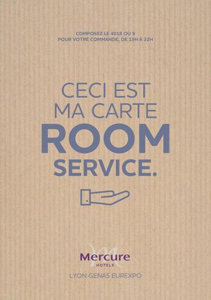 Carte Room Service Mercure Genas