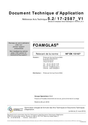Avis Technique FOAMGLAS®