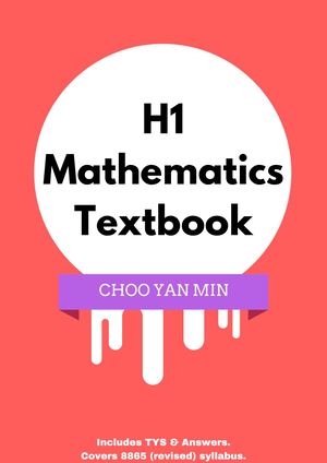 H1 Mathematics Textbook (Choo Yan Min).