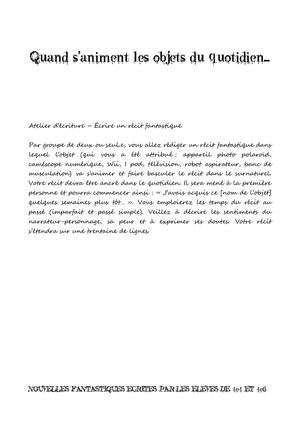 Ces objets qui s'animent...