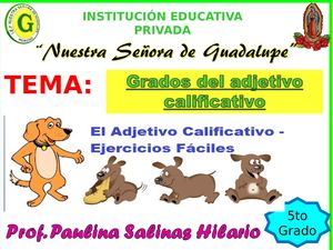 Grados Del Adjetivo
