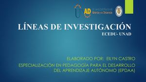 Líneas De Investigación Ecedu Unad