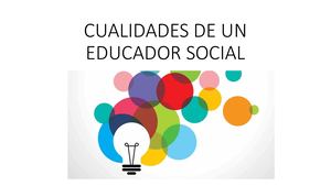 Cualidades De Un Educador Social
