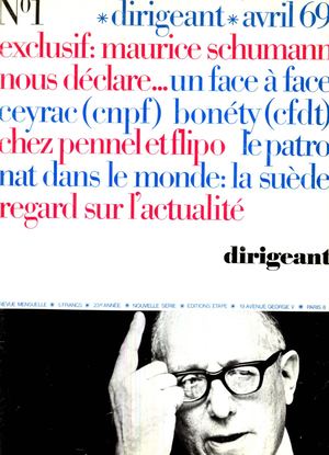1er numéro du magazine dirigeant avril 1969