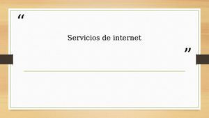 Servicios De Internet