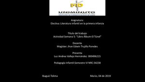 Libro Album El Túnel De Anthony Browne Pdf