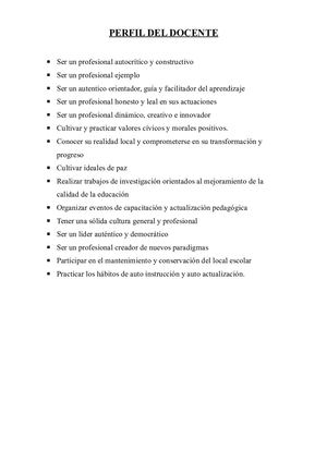 Perfiles Del Docente Y Alumno