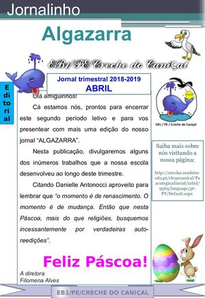 Jornal Escolar 2018 2019 - 2 º Período