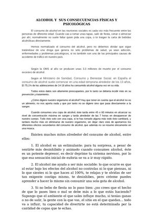 Alcohol Y Tipos De Bebedores - Naira Leon Acosta Centro de Psicología Aquiles en Vecindario