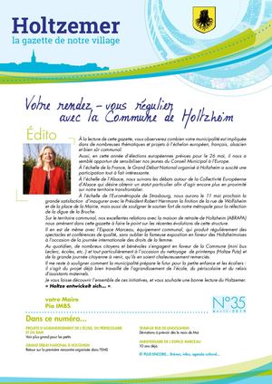 Holtzemer n°35 Avril 2019