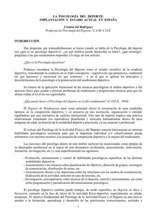 Psicología Deportiva