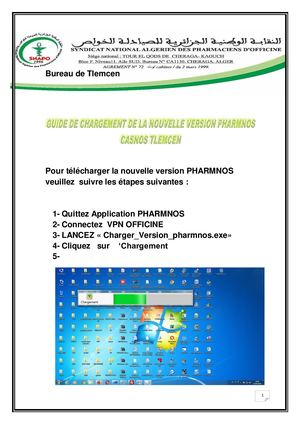 guide de chargement de la nouvelle version PHARMNOS
