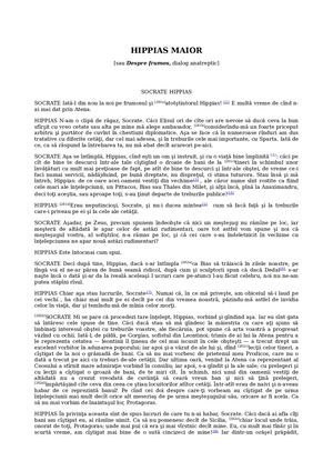 Hippias Maior - Platon