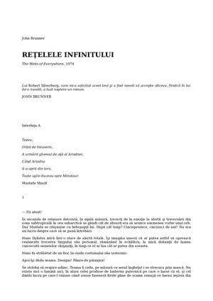 Retelele Infinitului - John Brunner
