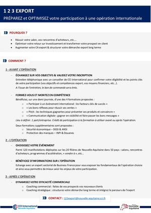 123 Export Fiche Produit