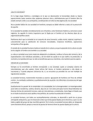 Que Es Sociedad